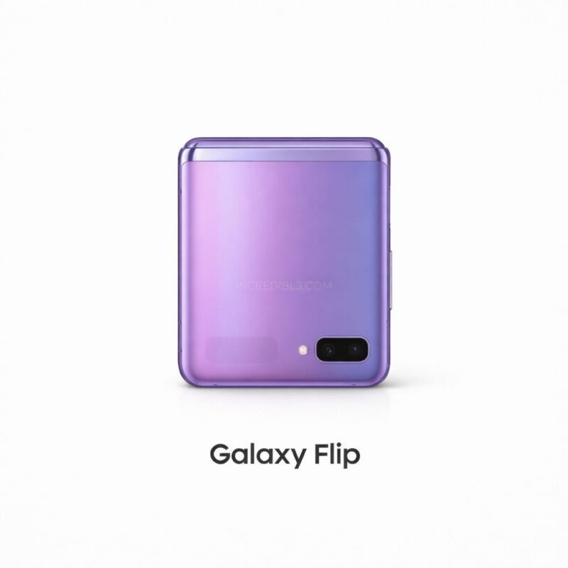 Galaxy Z Flip (Purple): Back Glass for replacement