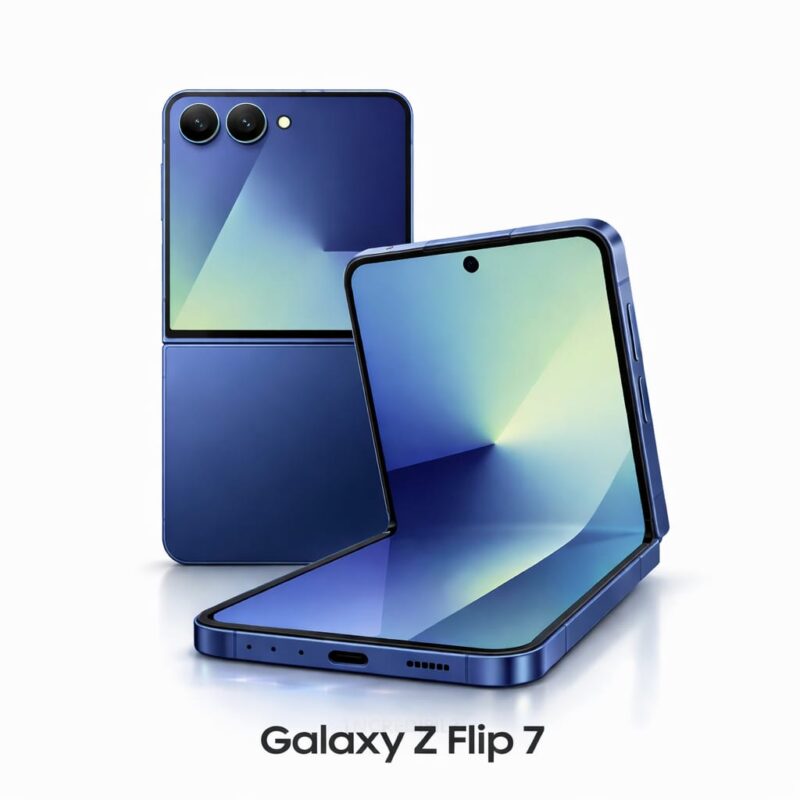 Galaxy Z Flip 7 (Blue): Back Glass for replacement
