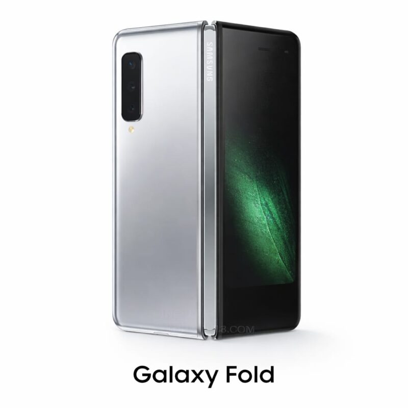 Galaxy Fold (Silver): Back Glass for replacement