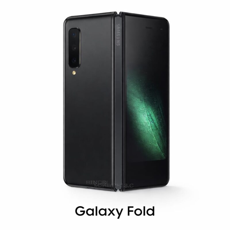Galaxy Fold (cosmos Black): Back Glass for replacement