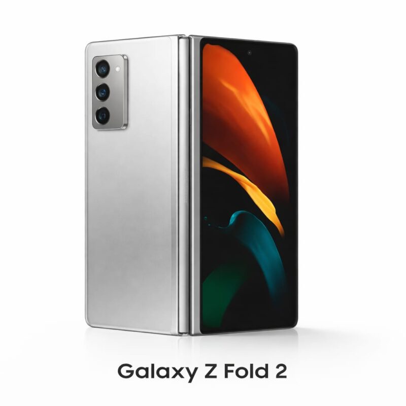 Galaxy Fold 2 (Space silver): Back Glass for replacement