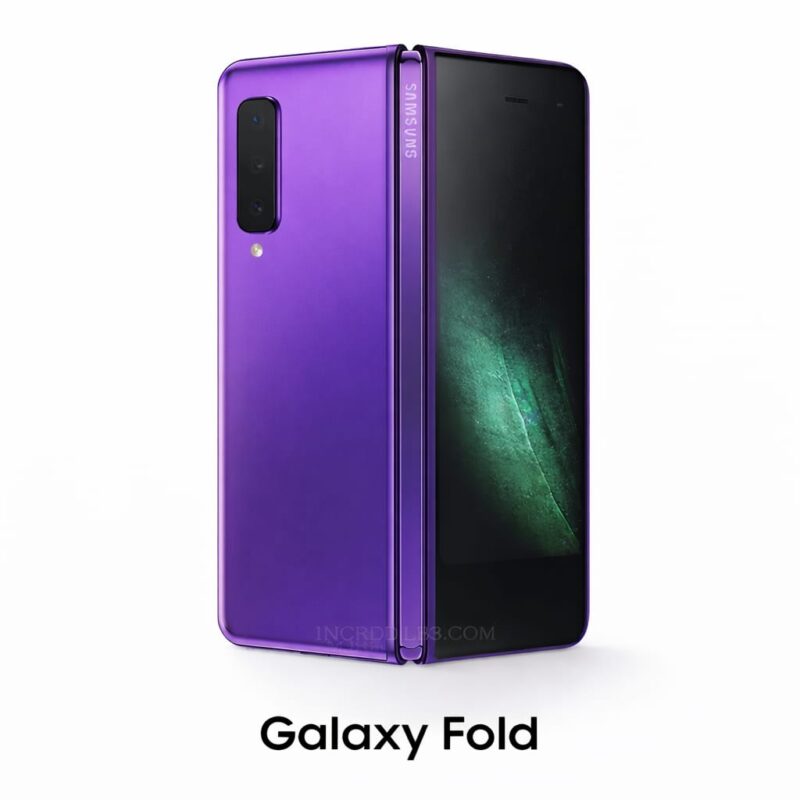 Galaxy Fold (Violet): Back Glass for replacement
