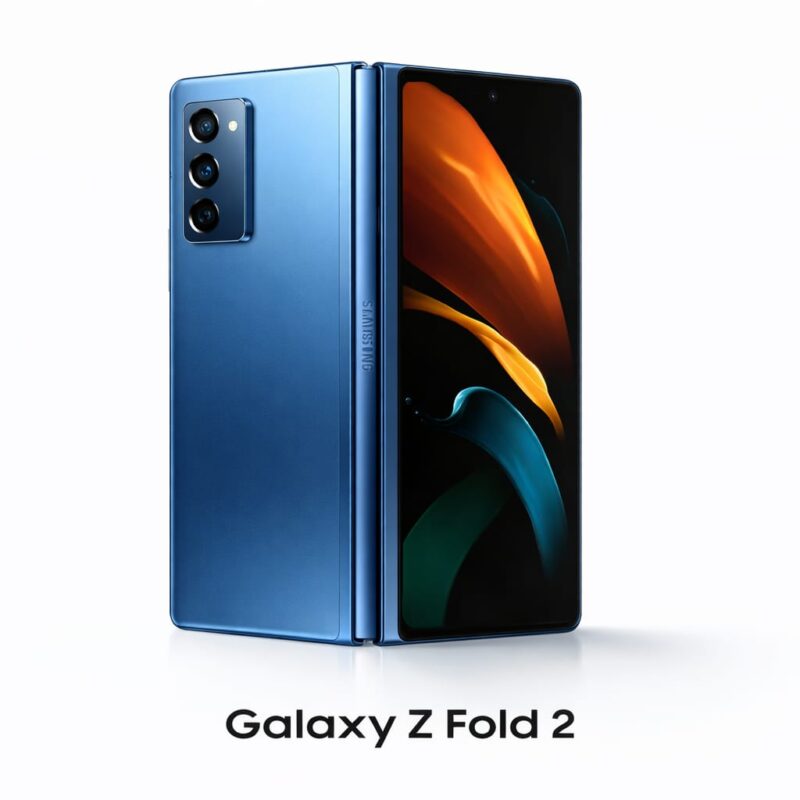 Galaxy Fold 2 (Metal Blue): Back Glass for replacement