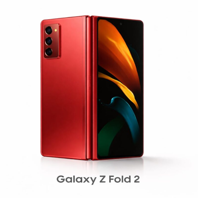 Galaxy Fold 2 (Metal Red): Back Glass for replacement
