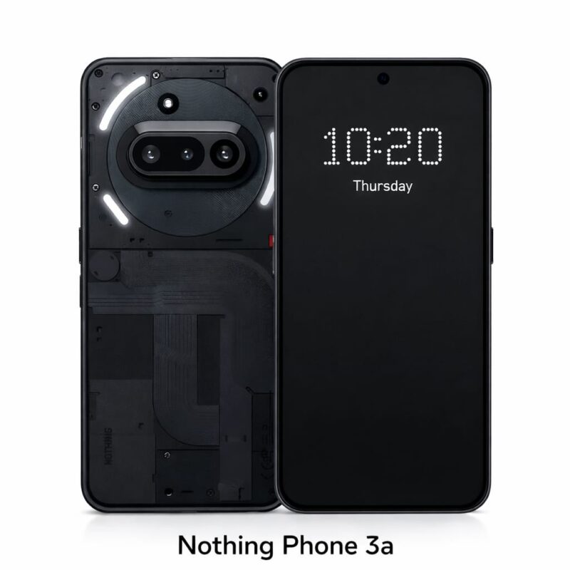 NOTHING Phone 3a (Black): Body Panel/Glass for replacement