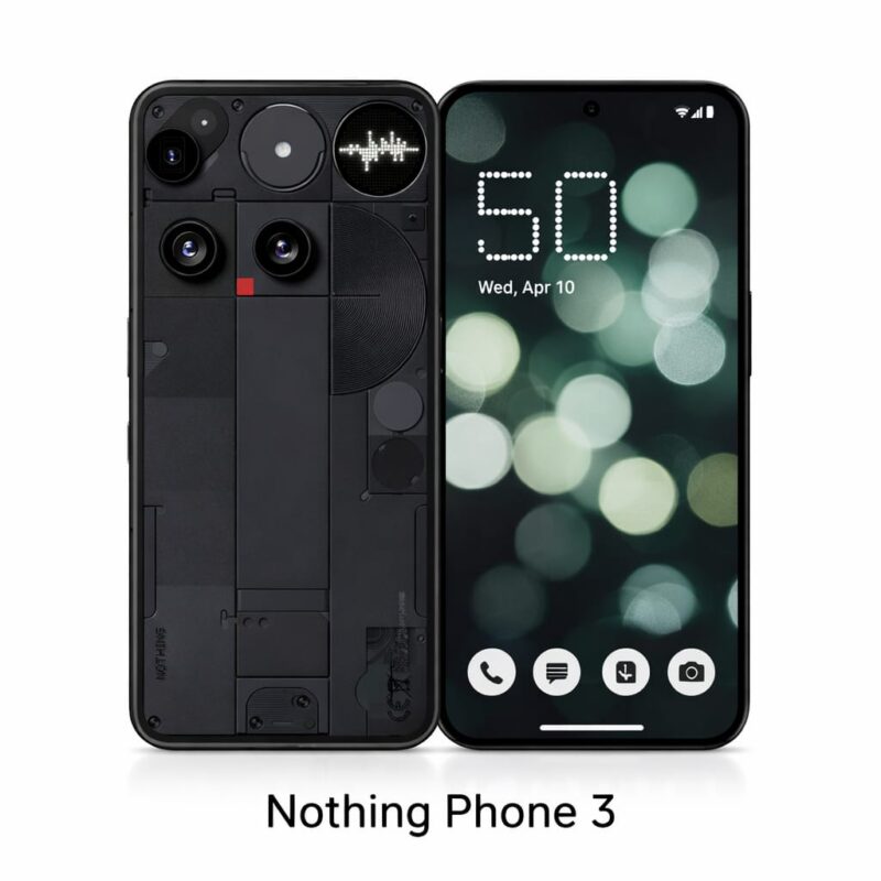 NOTHING Phone 3(Black): Body Panel/Glass for replacement