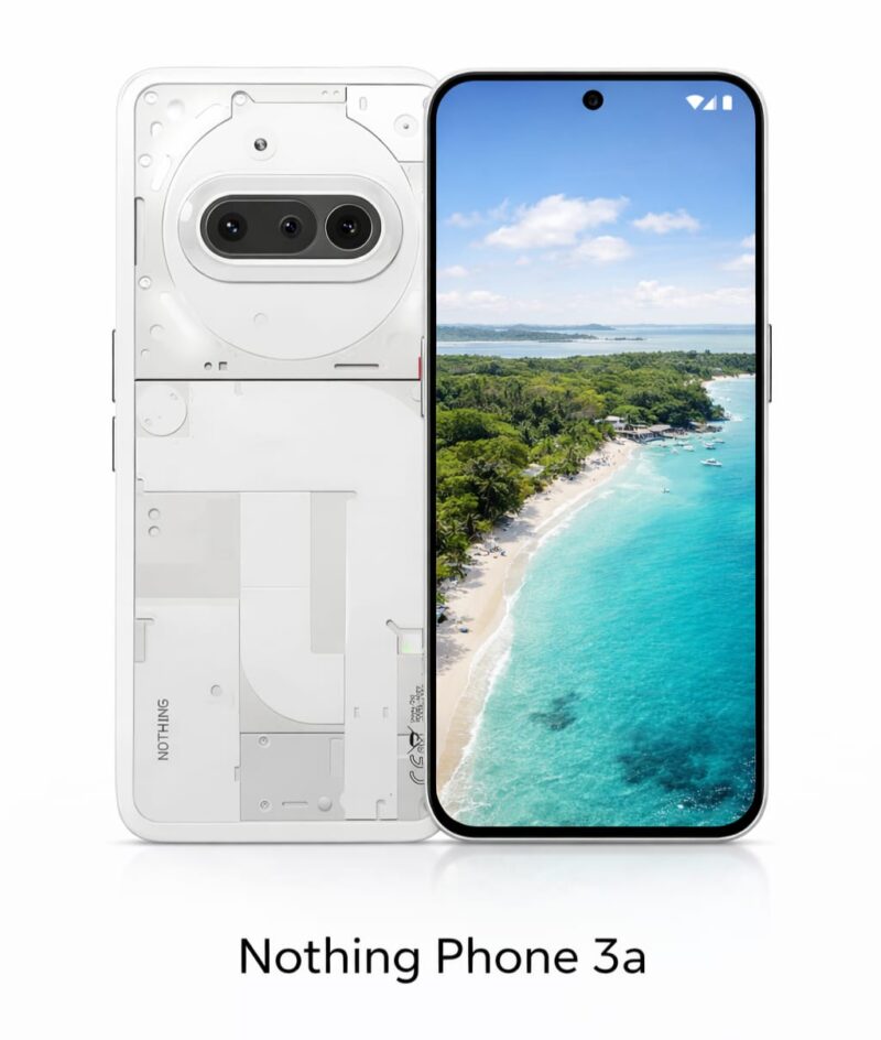 NOTHING Phone 3a (White): Body Panel/Glass for replacement