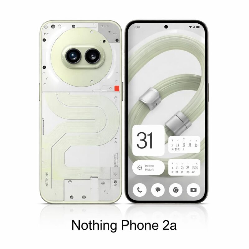 NOTHING Phone 2a(White): Body Panel/Glass for replacement