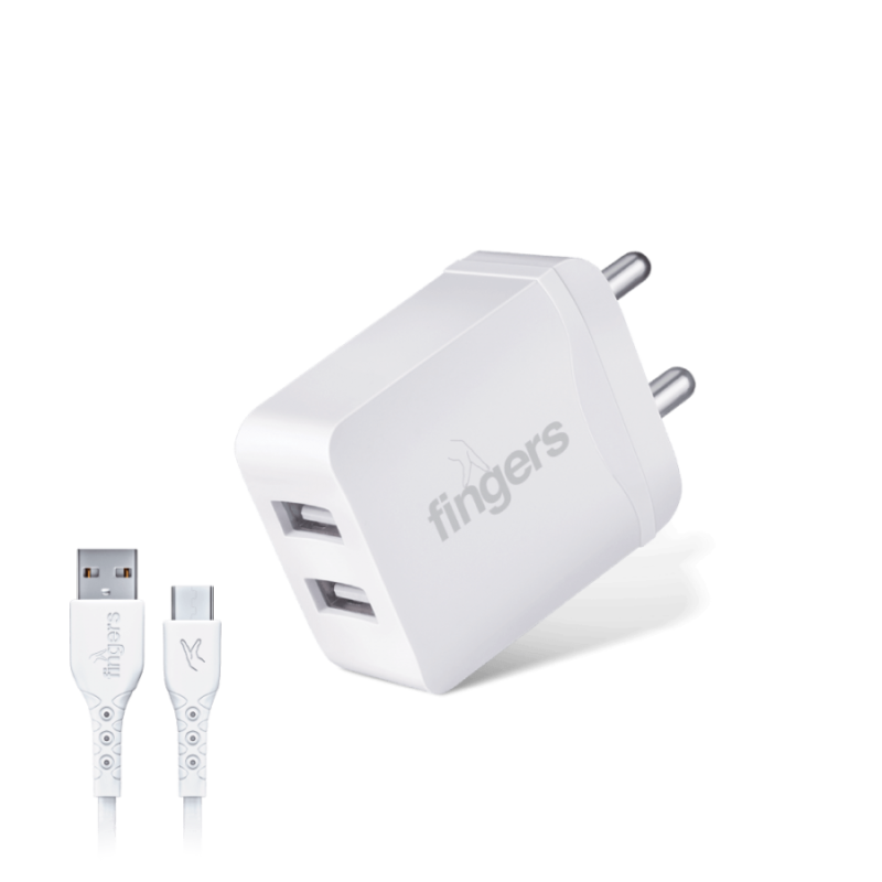 FINGERS PA-DualUSB (with Micro USB Cable) Power Adapter