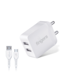 FINGERS PA-DualUSB (with Type-C Cable) Power Adapter