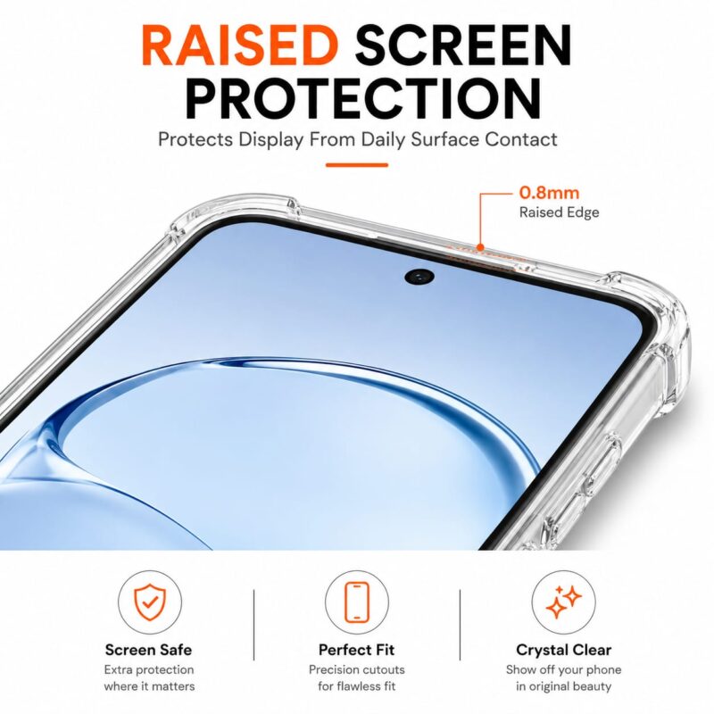 Oppo Find X8 Pro Anti-Yellow Transparent Case: Soft TPU