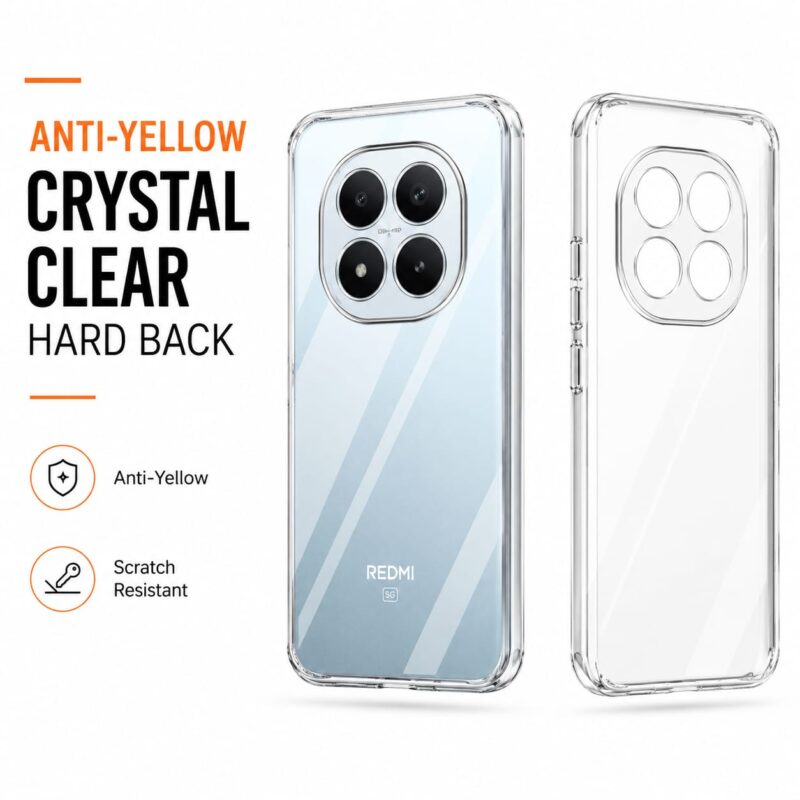 Redmi 11 Prime Anti-Yellow Transparent Case: Soft TPU