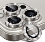 iPhone 14 Pro Max Rose Gold Diamond | 9H Hardness: Camera Metal Ring - Image 4