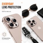iPhone 14 Pro Max Rose Gold Diamond | 9H Hardness: Camera Metal Ring - Image 6