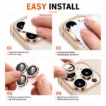 iPhone 14 Pro Max Rose Gold Diamond | 9H Hardness: Camera Metal Ring - Image 9