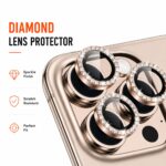 iPhone 14 Pro Max Rose Gold Diamond | 9H Hardness: Camera Metal Ring - Image 10