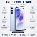 Galaxy M55 5G Military-Grade Gorilla Tempered Glass | Superior Hardness, Edge-to-Edge, Bubble-Free Adhesive
