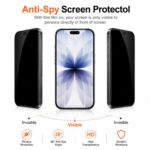 iPhone 14 Privacy Matte Screen Protector: Superior Hardness, Anti-Spy Protection, 30° Side Privacy - Image 2
